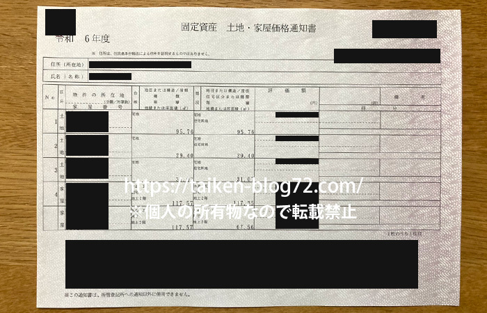 固定資産　土地家屋評価証明書